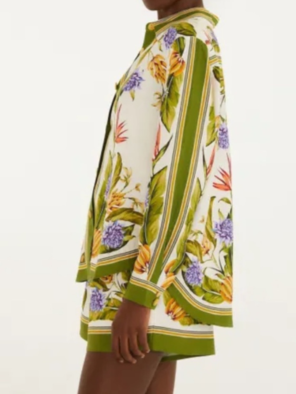 Farm Rio Floral-Print Button Front Blouse - Picture 4 of 10